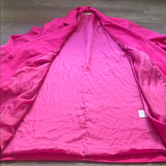 Bailey | Oversized Fuchsia Pink Dolman Sleeve One Button Easy Blazer Size Large - Picture 8 of 13